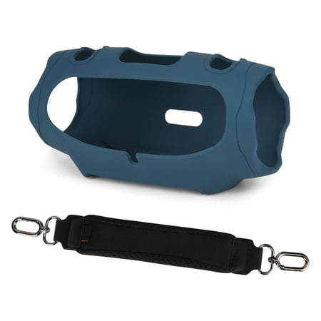 Portable Silicone Case Carrying Storage Bag with Shoulder Straps for Xtreme 4 Speakers for Travel Home Office