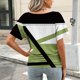 thumbnail image 2 of Blusas de Manga Corta Casuales para las Mujeres Imprimir V-Cuello Suéter Blusa de Poliéster Sudadera de Moda, Top de las Señoras para Invierno Primavera Uso Diario, 2 of 6