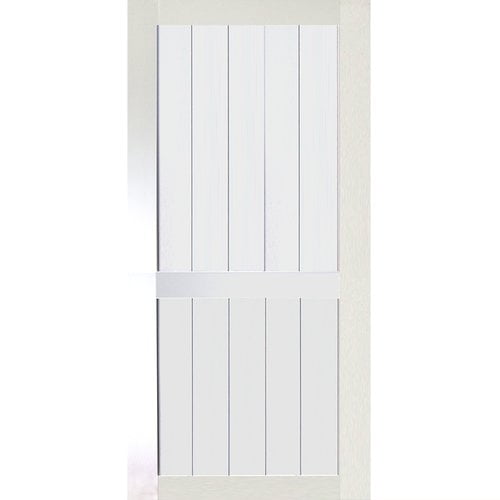 Kimberly Bay Paneled Wood Primed Barn Door without Installation