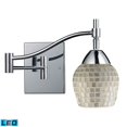 thumbnail image 1 of Celina 1-Light Swingarm Sconce In Polished Chrome And Silver Glass - LED, 1 of 2