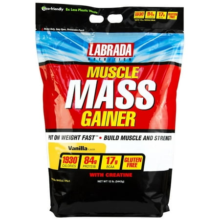 Labrada Muscle Mass Gainer, vanille, 12 Lb