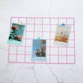 thumbnail image 5 of Uxcell 16"x12" Wire Grid Panel, 1 Pack Wall Grid Panels Board Photo Display Decor Hanging Organizer, Pink, 5 of 5