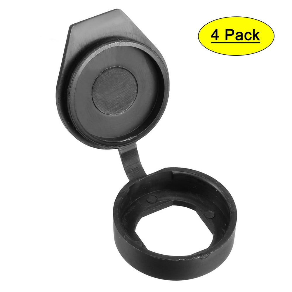 4pcs Rubber Dust Cover Waterproof Caps Black Fit for 22mm Dia Cam Lock