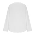 thumbnail image 5 of NTACZA Cotton and Linen Business Casual Tops for Women Henley 3/4 Sleeve Blouses Beach Vacation Relaxed Fit Button Shirts for Women Fashion, 5 of 6