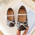 thumbnail image 2 of Otqutp Kids Soft Shoe 3 to 14Years Girls Shoes Children Shoes Non Slip Soft Sole Leather Shoes Bowknot Single Shoes, 2 of 3
