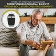thumbnail image 3 of Forever Lane Classic Mini Cremation Urns for Ashes 4-Piece Keepsake Urn Set, Black, 3 of 8