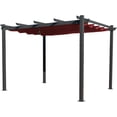 thumbnail image 6 of Kozyard Morgan 10’ x 13’ Pergola, Aluminum Frame, Sunshade Canopy, Waterproof, Red, 6 of 7