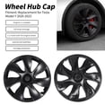thumbnail image 3 of 19 Inch Wheel Hub  for  Model Y 2020-2023, 4 PCS Wheel Cover Hubcaps with Central Badges, Cool Wheel Rim Protector, Wheel Covers for  Model Y, 3 of 8