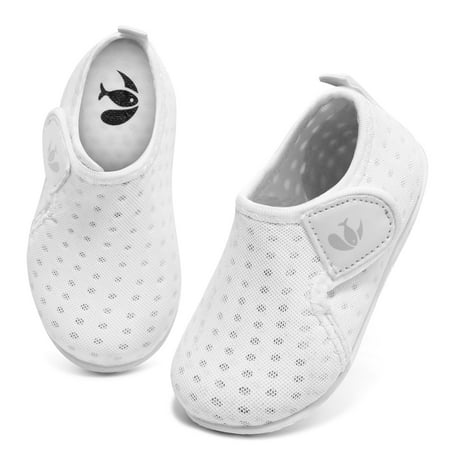 

Barerun Water Shoes Quick Dry Barefoot Aqua Socks Swim Surf Pool Beach Yoga Shoe for Baby Boys and Girls White 12-18 Months Infant
