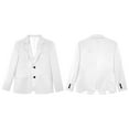 thumbnail image 6 of Mufeng Kids Boys Classic Button Down Blazer Notched Lapel Formal Gentleman Suit Wedding Party Jacket Outerwear White 8, 6 of 7