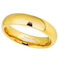 thumbnail image 2 of 5mm Dome Tungsten Wedding Band - Polished Finish Yellow Gold Plated Comfort Fit Tungsten Carbide Ring - Tungsten Anniversary Ring TN100s5.5, 2 of 3