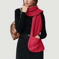 thumbnail image 2 of HNMKIU Shawls and Wraps for Evening Dresses Soft Cozy Wrap Shawl With Large Front Pockets – Warm Blanket Scarf For Women Red,One Size, 2 of 6