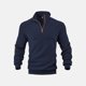 thumbnail image 4 of pstuiky Camisas de manga larga abrigadas para hombre, Sudadera con capucha informal de manga larga con media cremallera y cuello alto para hombre, color liso, con bolsillos camisetas de hombre xl, 4 of 9