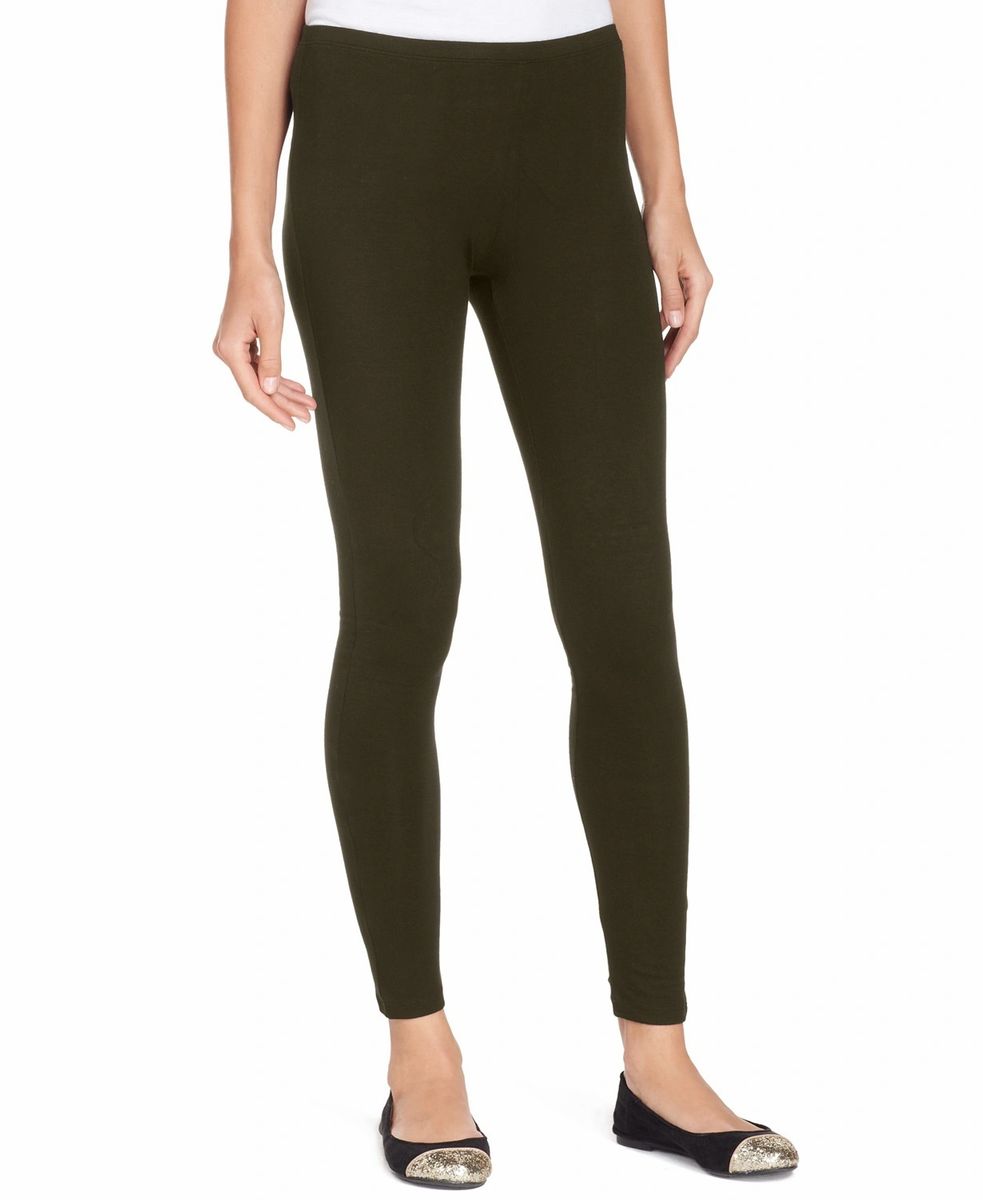 Cotton Leggings, Espresso (Espresso, 1X 