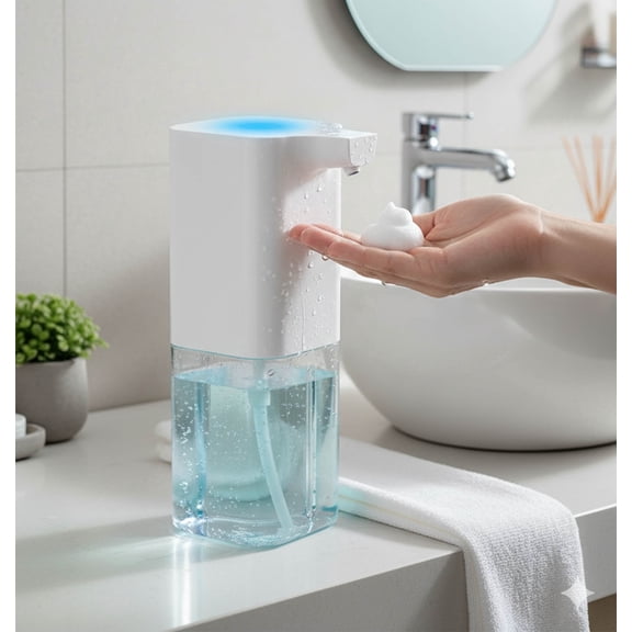 EvoFine Foaming Soap Dispenser, Touchless Automatic Wall Mount Foam Hand Soap Pump, 13.5 oz