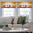thumbnail image 4 of LALILO Kitchen Curtain Valance Halloween Kids Party Group Rod Pocket Window Curtain 52"x 18" Set of 2, 4 of 5