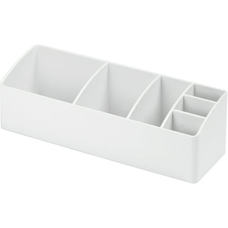 InterDesign Med+ Bathroom Medicine Cabinet Organizer, for Medical Supplies, Vitamins, Cotton Swabs, White
