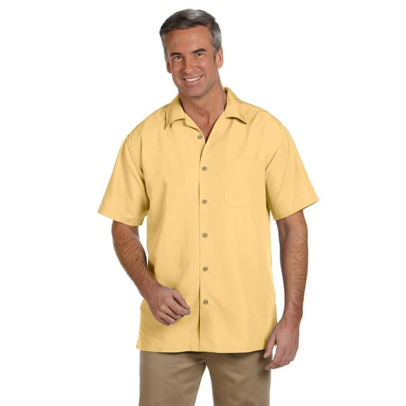 Harriton M560 Men'S Barbados Textured Camp Shirt