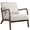 White, variant on PAPROOS Mid-Century Modern Accent Chair, Velvet Fabric Arm Chair with Wood Frame and Pillow, Upholstered Armchair Comfort Reading Chair Lounge Chair for Living Room Bedroom Sunroom, White