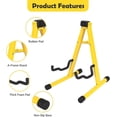 thumbnail image 4 of SLGHLSAHG Universal Folding Instrument Stand, Guitar Stand, A Frame Musical Rack Holder , Yellow A28937, 4 of 8