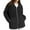Black, variant on Women's Plus Size Jacket with Sleeve Zip Pockets, Fleece Lined Warm Winter Coat with Utility Pockets, Thick Plush Outerwear for Women, Casual Long Sleeve Jacket with Unique Sleeve Storage Bronze S