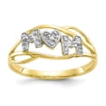 thumbnail image 1 of 10K & Rhodium Mom Ring, 1 of 2