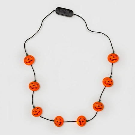 Halloween Kids  Pumpkin Halloween Light Up Necklace - Hyde & EEK! Boutique