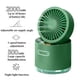 thumbnail image 4 of Mini ventilador humidificador portátil 2 en 1 con carga USB, silencioso, ajustable, con pulverizador, color verde, 4 of 5