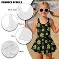 thumbnail image 6 of Xoenoiee Shamrock Heart Print Girls One Piece Sleeveless Swimsuit with Skirt St. Patrick's Day Tropical Kids Ruched Bathing Suit Quick Dry Swimwear Swim Dress, Size 8-9 Years, 6 of 7