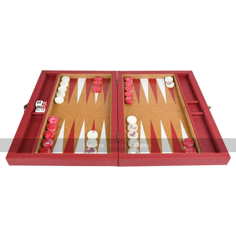 Vintage Lowe Tournament Backgammon Game E4314 Red/White Game Board Storage  Case