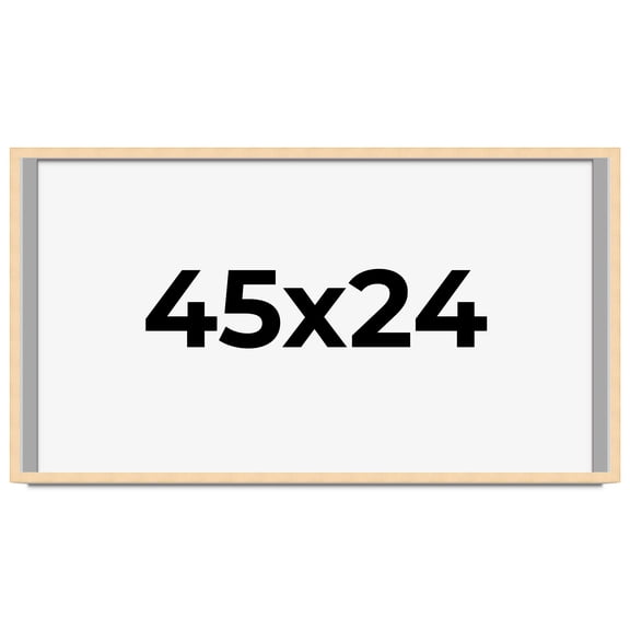 45x24 Frame Natural Wood Picture Frame | 0.75 Inch Moulding Width | with UV Acrylic Plexiglass,