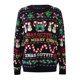 thumbnail image 2 of Gibobby Sudadera con estampado para mujer Suéter de punto suelto para mujer Otoño/Invierno Árbol de Navidad Suéter de cuello Rojoondo Pequeño muñeco de nieve Lentejuelas bordadas Suéter (Azul, L), 2 of 5