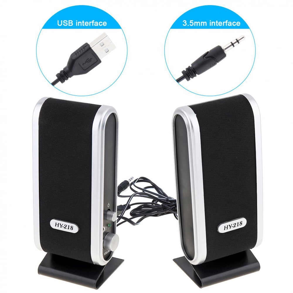 Computer Multimedia Stereo Speakers HY-218 Portable USB Stereo Soundbox High Performance PC Laptop Music Speakers