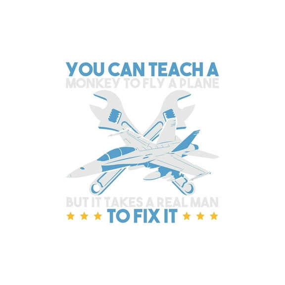 You Can Teach A Monkey to Fly But It Takes Realman To Fix It : 120 Pages I 6x9 I Dot Grid I Funny Aircraft Mechanic & Aerospace Engineer Gifts (Paperback)