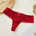 thumbnail image 4 of Lace Thong Underwear For Women Low Waist Breathable Transparent Cut OutStretch Hipster Brief Panties Size XL, 4 of 4