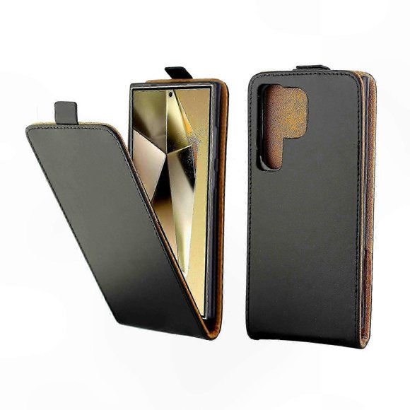 Leather Phone Case with Card Slot and Foldable Stand Feature