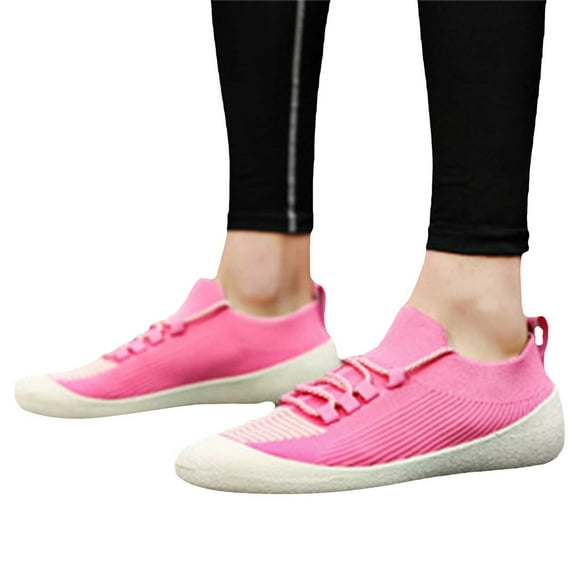 HBFAGFB Chaussures pour Hommes à Bout Grand Basses à Lacets Espadrilles Légères Décontractées Extérieur Usage Quotidien Rose Taille 35