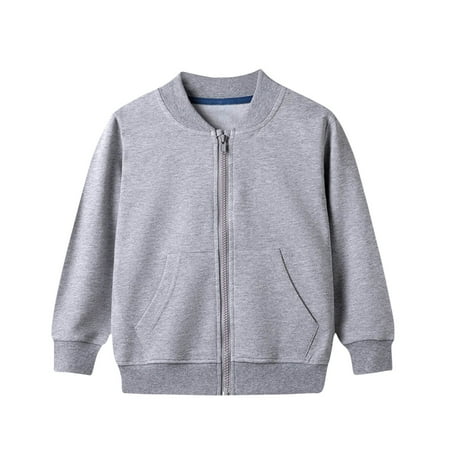 

Miluxas Baby Toddler Boys Girls Zip Up Sweatshirt Clearance Unisex Cotton Hooded Jackets Coat Casual Fall Shirts Tops Gray 1 Years(90)