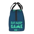 thumbnail image 5 of ZICANCN Insulated Lunch Bag for Women Men, Eat Sleep Game Design Print Blue Reusable Cute Lunch Bags for Picnic School Work Office, 5 of 8