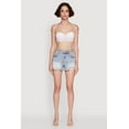 thumbnail image 3 of Womens Trendy Rhinestone Fishnet V Neck Crop Top, 3 of 5