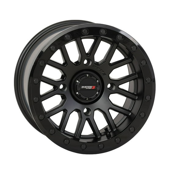 System 3 SB-9 Beadlock 15x9 ATV/UTV Wheel - Matte Black (4/156) 5 4 [15S3-9556]