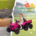 thumbnail image 2 of Xuanlur 24V Ride on Toy for Big Kids, 24V Ride on Tractor w/Remote Control, 400W Motor, Kids Electric Vehicles Ride On Tractor Car for Ages 3+, USB,LED light, Bluetooth,3 Speed Adjustable(Rose Red), 2 of 7