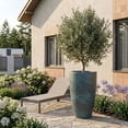 thumbnail image 3 of Ecobo 35.4-Inch Tall Eco-Friendly Round Pot Planter | Indoor/Outdoor Use, Durable, Versatile, and Lightweight | Contemporary All-Weather Design by Brazilian Artisans - Green, 3 of 6