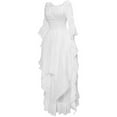 thumbnail image 3 of Wangmeiwg Women's Gorgeous Lace Flare Sleeve Retro Gothic Dress - Elegant Attire for Courtly Events XXL White, 3 of 3