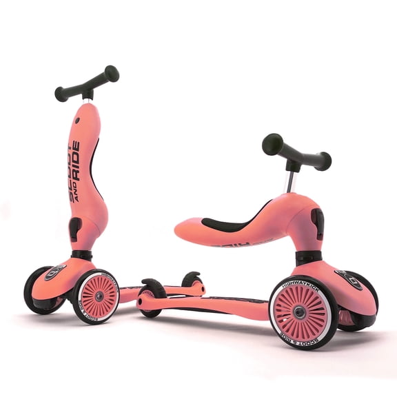 Open Box Scoot & Ride 2-in-1 Ride-On & Stand Kids Scooter, Ages 1-5, Peach