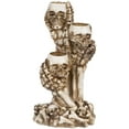 thumbnail image 2 of Northlight Triple Skulls and Bones Halloween Tea Light Candle Holder - 12", 2 of 8