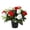 Colorful, variant on Nnndbs 12 Heads Artificial Roses with Pot, Faux Rose Arrangement for Cemetery Memorial Outdoor Decor, Lifelike Silk Flowers in Ceramic Pot for Grave Headstone