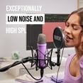 thumbnail image 4 of RØDE NT1 Signature Series Large-Diaphragm Condenser Microphone with Shock Mount, Pop Filter and XLR Cable for Music Production, Vocal Recording, Streaming and Podcasting (Purple), 4 of 6