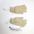 thumbnail image 1 of Guantes eléctricos USB de 5 dedos tejidos con piña a cuadros de manga larga de invierno térmicos con pantalla táctil, 1 of 1
