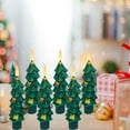 thumbnail image 5 of CofeeMO LED Flameless Taper Candles Battery Operated, Evergreen Christmas Window Candlesticks with 3D Flame Wick, 1 Pack, 5 of 7